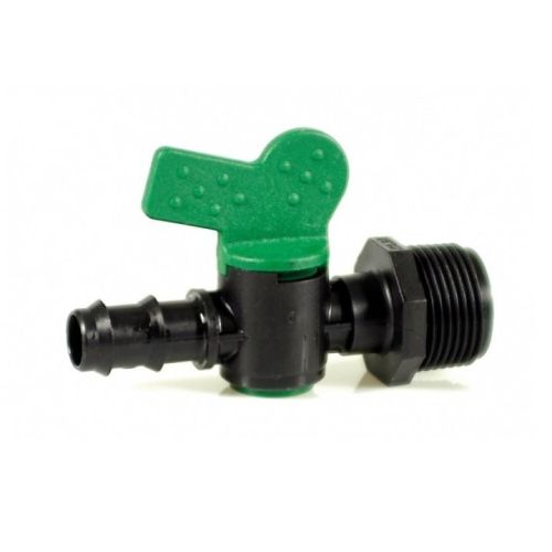 Кран для капельной трубки Irritec 16X3/4" 3P ерш - резьба наружная